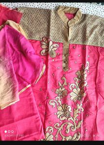 pink suit set unstitched