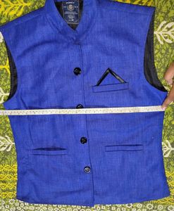 Blue Ethnic Jacket/ Nehru Jacket