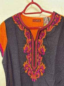 Black Embroidered Kurti