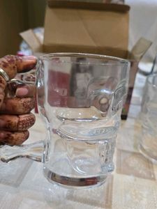 Skull Design Glass Mugs - Set of 2