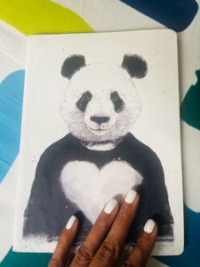 Panda Heart Diary Notebook