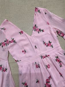 Pink Embroidered Dress