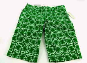 Green Patterned Shorts