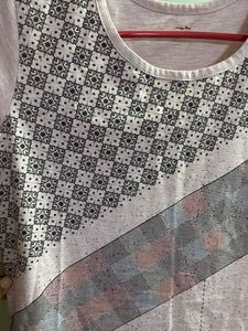Cute Pink Patterned Long Top