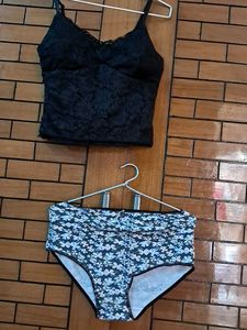 Padded  Bralet Top  N Hipster  In Imported Fabric