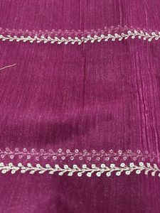 Elegant Purple Net saree