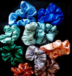🌈Colorful Satin Scrunchie Set Of 10