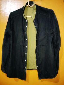 Roadster Reversible Shirt (Olive Green &amp; Black)