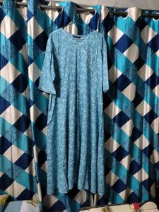 🌸New Blue Bandhani Printed Kurta on Sale!