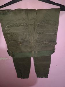 Cargo With Printed Half Shirt