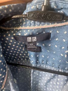 Blue Uniqlo Patterned Shirt
