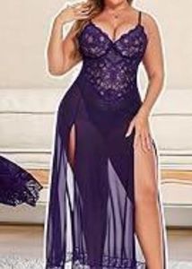 Lace &amp; Mesh Lingerie Dress