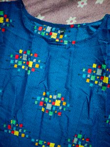 Blue Printed Kurta