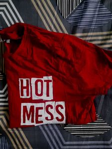 Red Crop Tee