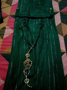 Emerald Green Striped Dress