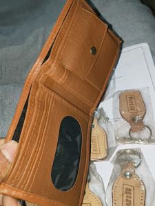 Rosava Leather Wallet &amp; Keychains Set