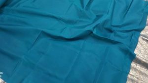 Teal Silk Saree with Gold Accents
