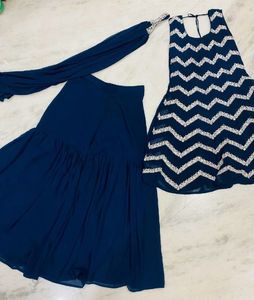 Blue Ethnic Skirt