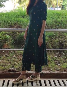 Green Kurta Sharara Set