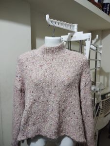 Pink Cozy Knit pullover Sweater