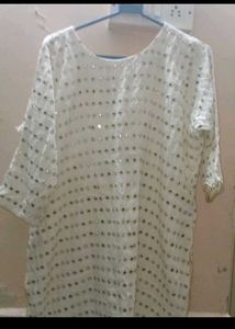 White Colour Kurta Set
