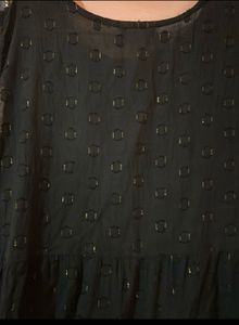 Elegant Dark black  Tiered Dress and pajami