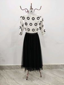 Tulle Pleated Skirt