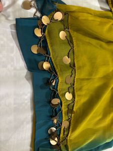 Teal &amp; Gold Salwar Kameez Set