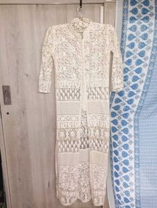 Elegant Embroidery White jacket