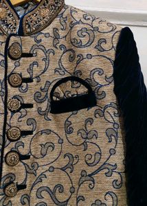 Khalhi + Navy Blue Jodhpuri