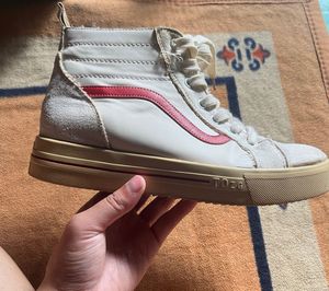 Imported Red Striped High-Top Sneakers