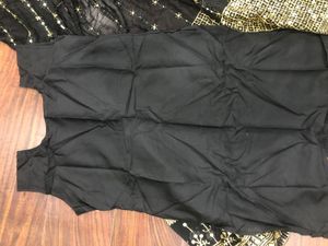 Elegant Black &amp; Gold Anarkali Suit