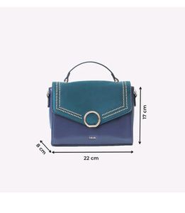 Iykyk Thick Strapped Navy Blue Bag