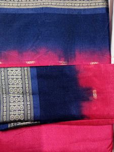 Red &amp; Blue Saree