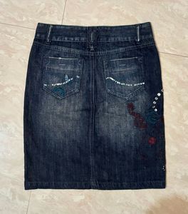 Vintage Embroidered Mini Skirt