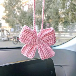 crochet bow keychain