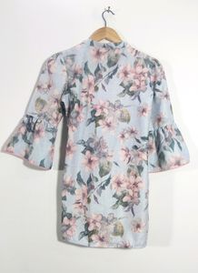 Grey With Print Overcoat (Women&#39;s)