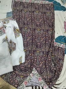 Elegant Floral Print Kurta Set