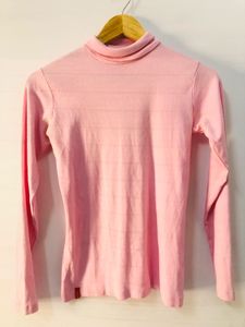 Pink Turtleneck Top