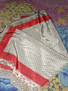 School Uniform Crape Saree