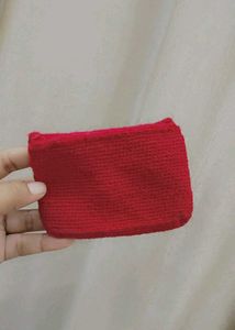 Charming Red Crocheted Pouch🎀