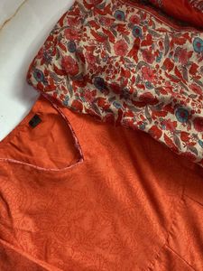 Orange 3 peice Kurta Set