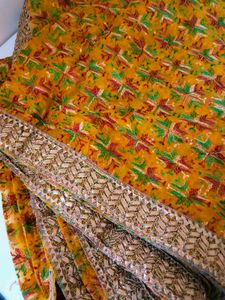 Yellow Floral Print Dupatta
