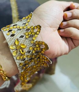 Gold Colour Border Lace