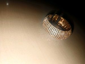 Sparkling Rhinestone Band Ring