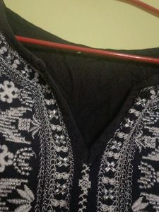 Black Embroidered Dress