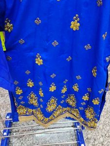 Royal Blue Embroidered Kurta Set