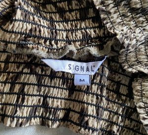 Signal Boho Smocked wide leg Palazzo- size:M