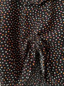 Polka Dot drawstring Blouse