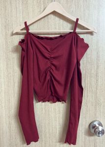 Red Off-Shoulder Top